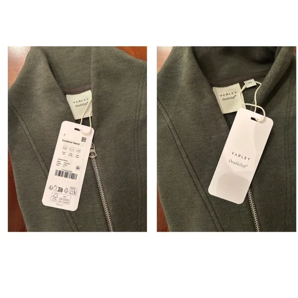 Varley Davidson Olive Marl Sweatshirt Sz XS NWT - Picture 4 of 4